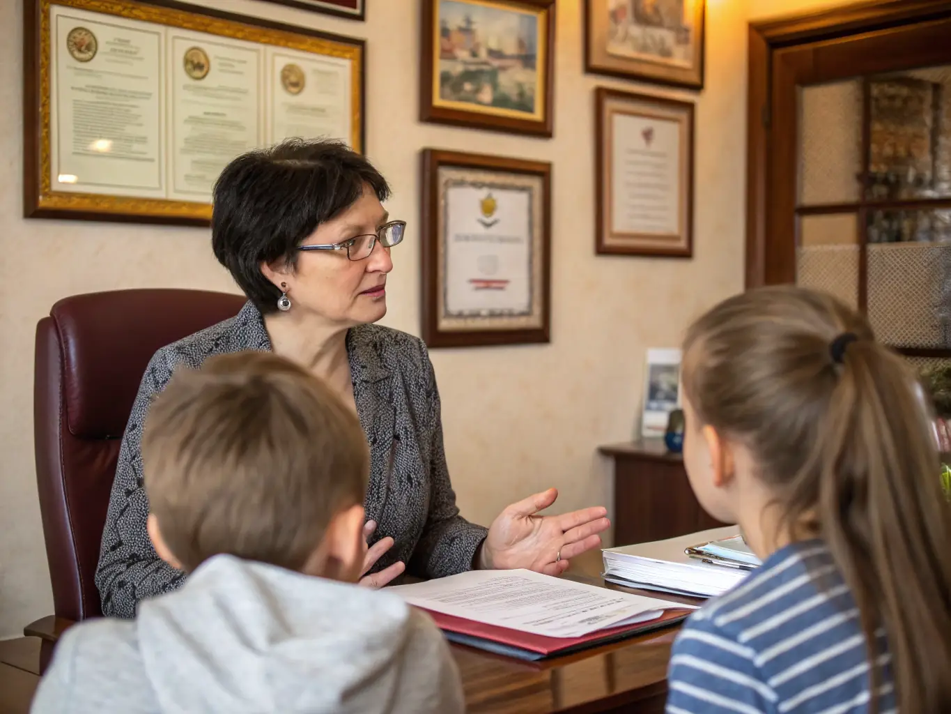 A clinician conducting a memory assessment with a patient, utilizing visual and verbal cues to evaluate cognitive recall and recognition.